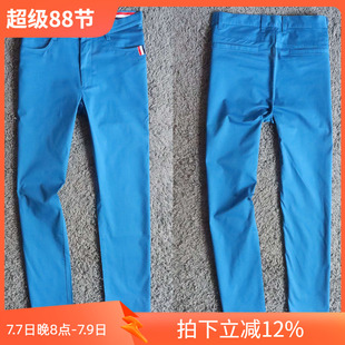 2折夏季凉爽亲肤彩兰棉面料弹性修身蓝色男士牛仔裤07167 P40