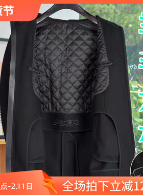 全网控货2折冬季厚款进口精选羊毛保暖男士黑色奢华大衣外套97531