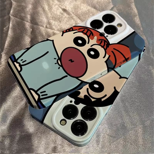 蜡笔小新情侣适用苹果17promax手机壳iphone17Air菲林壳16网红款樱田妮妮15超薄硬壳14/13pro全包11手机套12