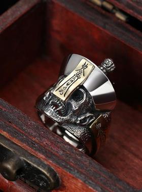本命年僵尸戒指男复古个性民族风开口手饰时尚潮人酷饰品霸气
