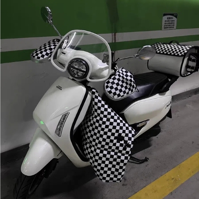 2024新款电动车挡风被分体冬季加绒加厚电瓶摩托车防风罩防水防寒