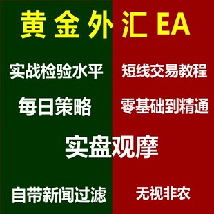 外汇ea黄金货币对自动量化交易系统趋势跟单策略指标日内短线培训