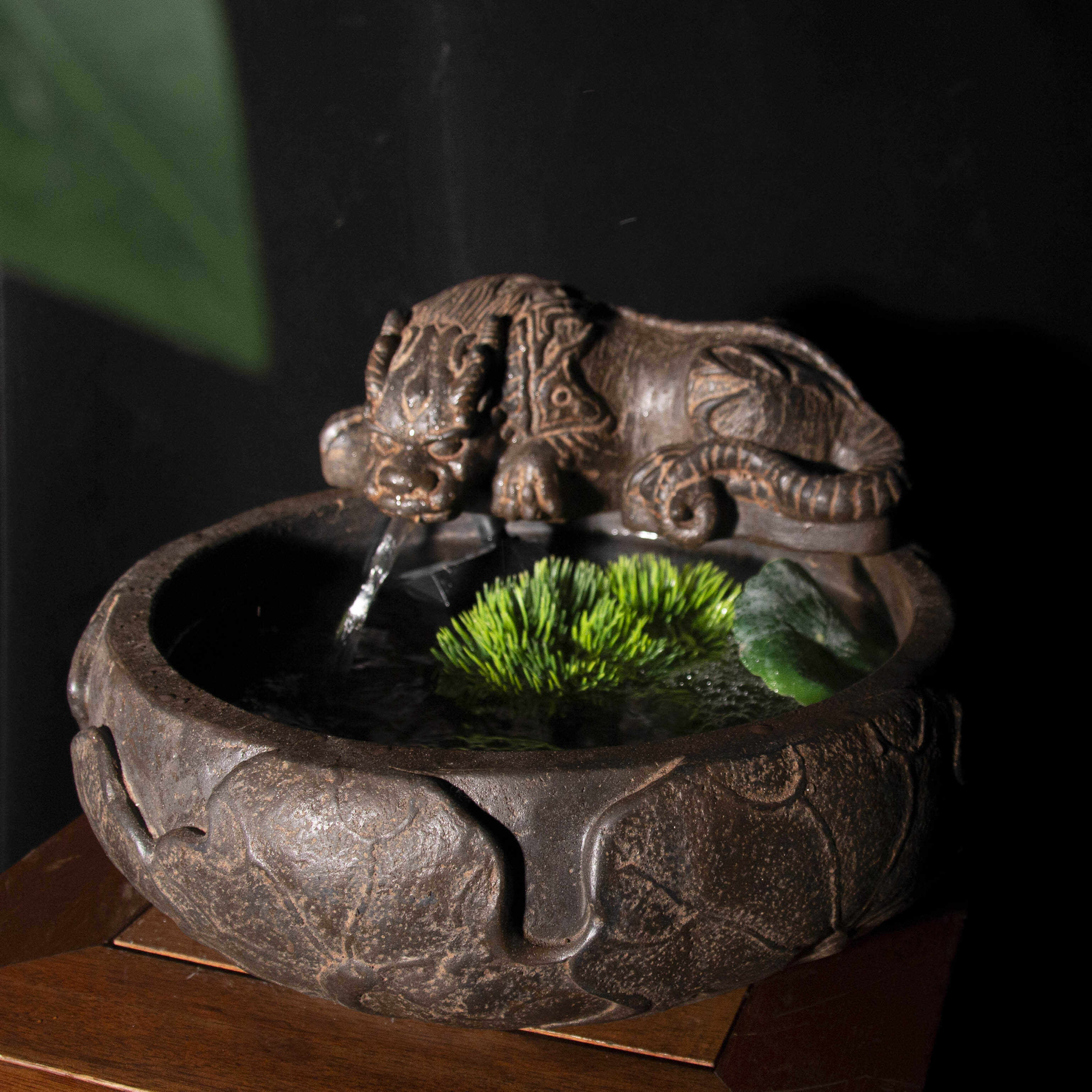 中国风禅意复古仿古流水盆吸水兽造型造景专用桌面小鱼缸桌面花盆,鲜花速递/花卉仿真/绿植园艺,花盆,淘宝优惠券,粉丝福利购,淘宝优惠卷