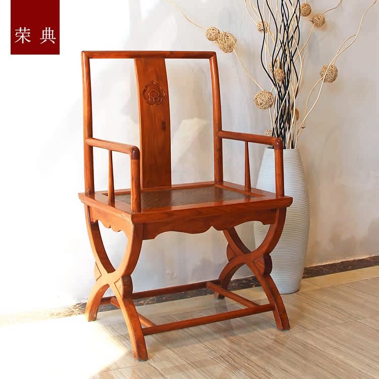 宁楠家具 古典中式写字椅全实木交椅