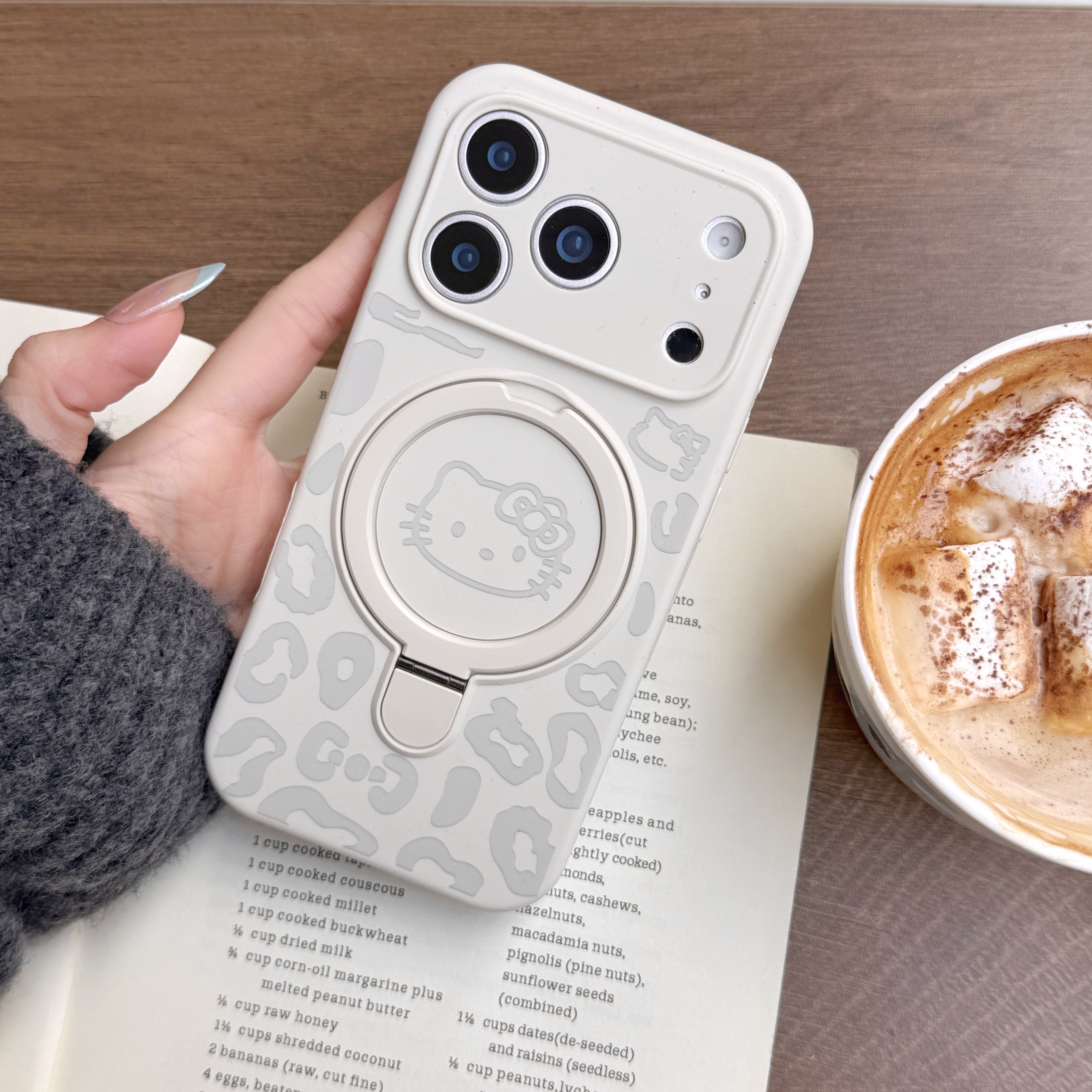 豹纹KT猫适用苹果17promax手机壳新款iPhone16液态硅胶15磁吸支架14全包防摔Air保护套13超火好看12高级女款