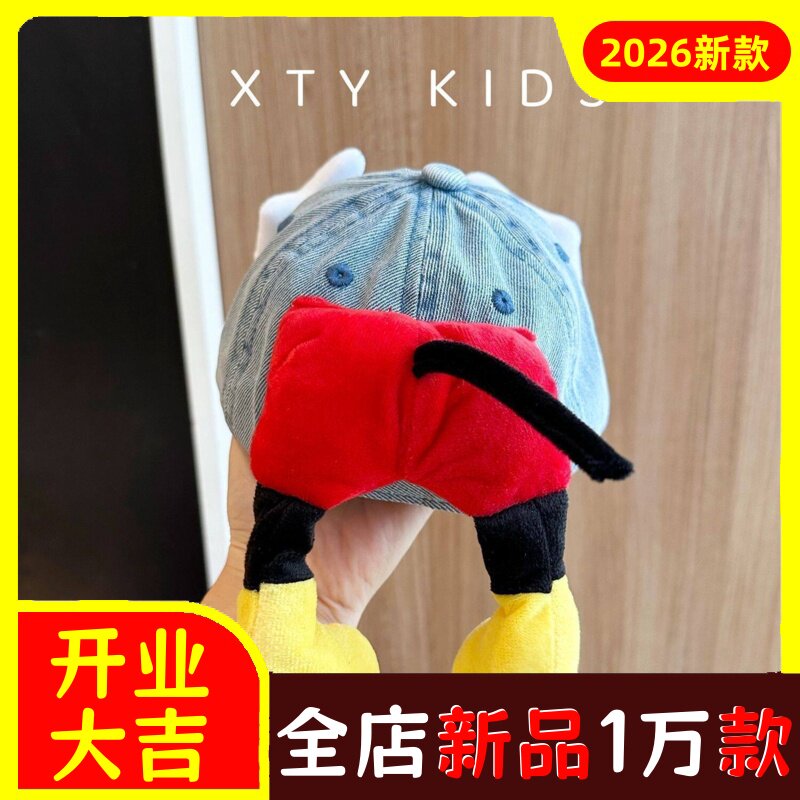 韩版宝宝帽子春秋新款牛仔鸭舌帽