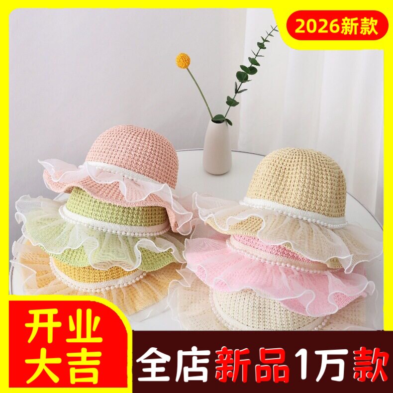 韩版手工草帽女日系小清新遮阳帽