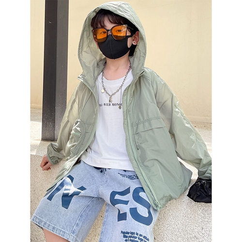 大男童夏季防晒衣服透气紫外线夏