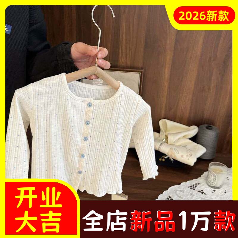 女宝宝小波点空调开衫女童春夏装