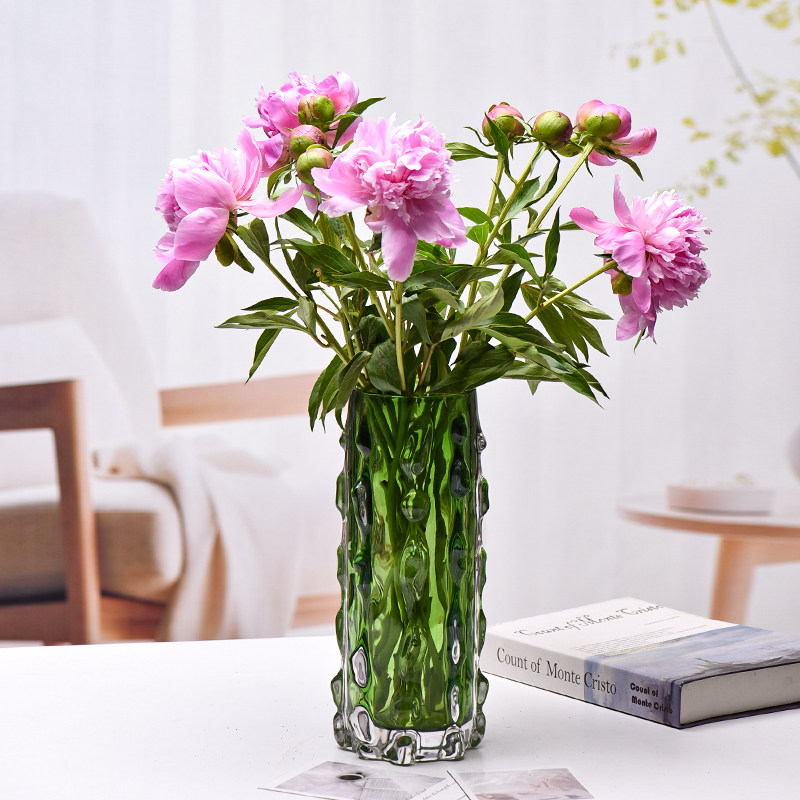 法兰晶轻奢创意海参玻璃花瓶家居客厅水养鲜花百合插花桌面摆件