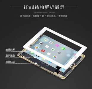 iPadair2屏幕总成6mini1原装迷你2 A1822 iPad2 3 4 55外屏触摸屏