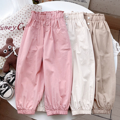 长裤休闲裤洋气女童春秋季运动裤