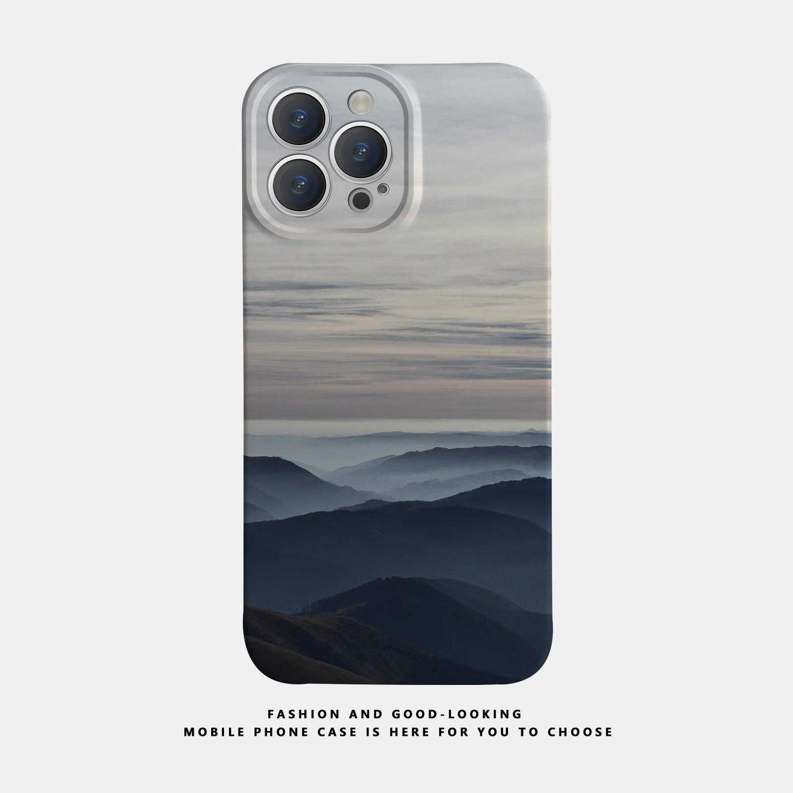 适用华为oppo苹果iqoo荣耀iphone17 15promax/16pro/14/13/12/mate70 60/p50新款情侣手机壳plus小众远处山峰