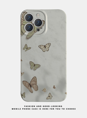 适用苹果华为iPhone17 15promax13reno9mate40P30/p50新款nova10x90pro荣耀80情侣手机壳iqoo12手绘天空蝴蝶