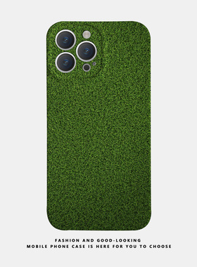适用苹果oppo华为荣耀iphone17 15promax/14pro/nova10/p50E/mate40/reno8/9/80新款情侣手机壳简约绿色草地