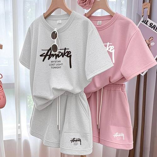 2026 Women's Loose-Fitting Casual T-Shirt and Shorts Set