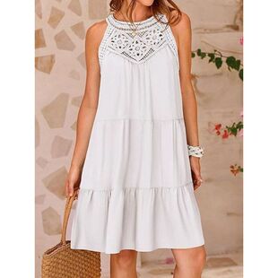 2026Summer Backless Dress and Casual Sleeveless Blouse Dress