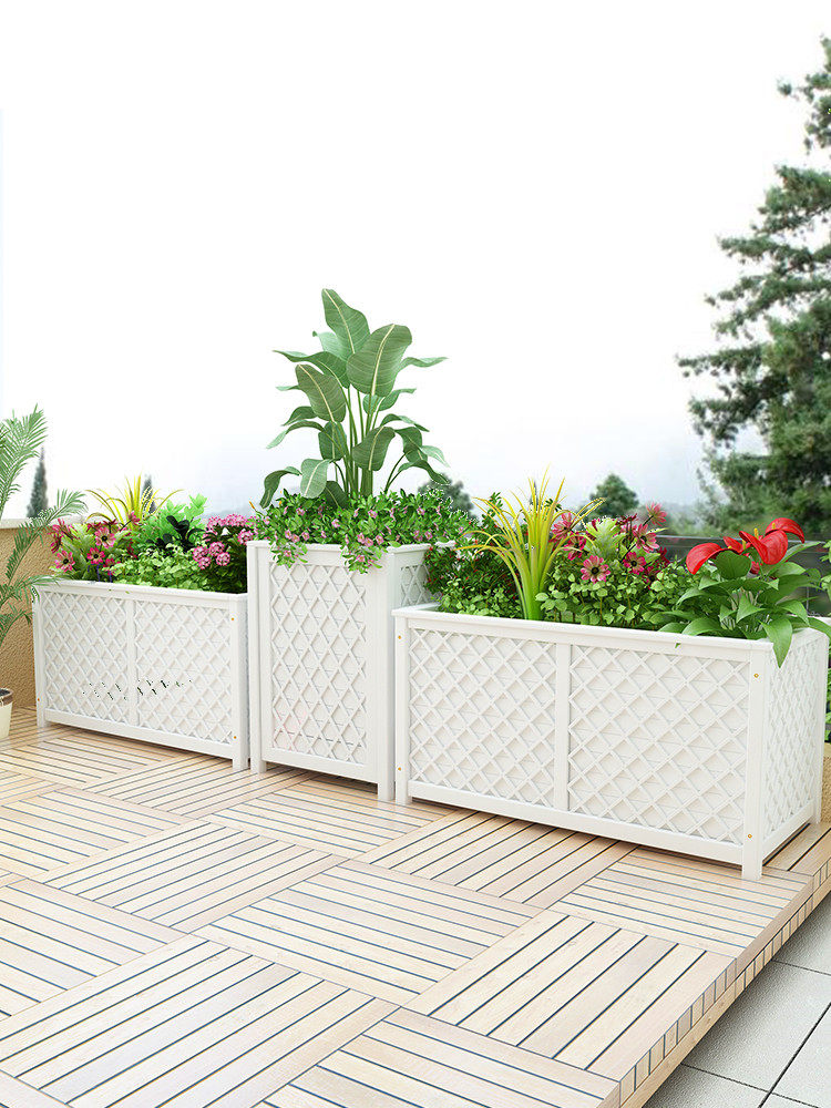 小院花箱防腐长方形大号阳台种菜花盆庭院实木花槽户外家用种植箱,鲜花速递/花卉仿真/绿植园艺,花盆,淘宝优惠券,粉丝福利购,淘宝优惠卷