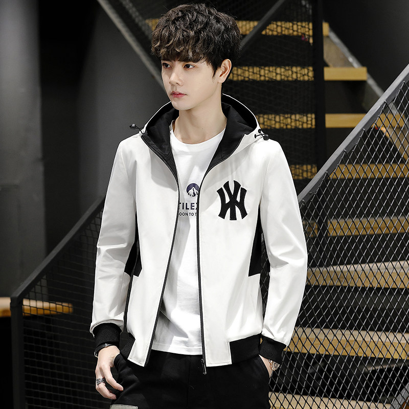 2021新品男潮流百搭春秋季连帽夹克青少年上衣4002-JK802-P58图片