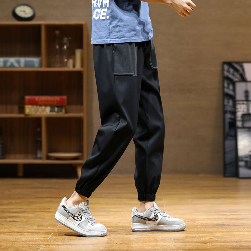 2021春季新款男士休闲束脚裤潮男百搭简约贴布款4002,男装休闲裤,星座1018