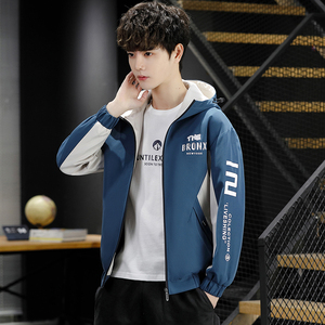 2021新品男潮流百搭春秋季连帽夹克青少年上衣4002-JK801-P58图片