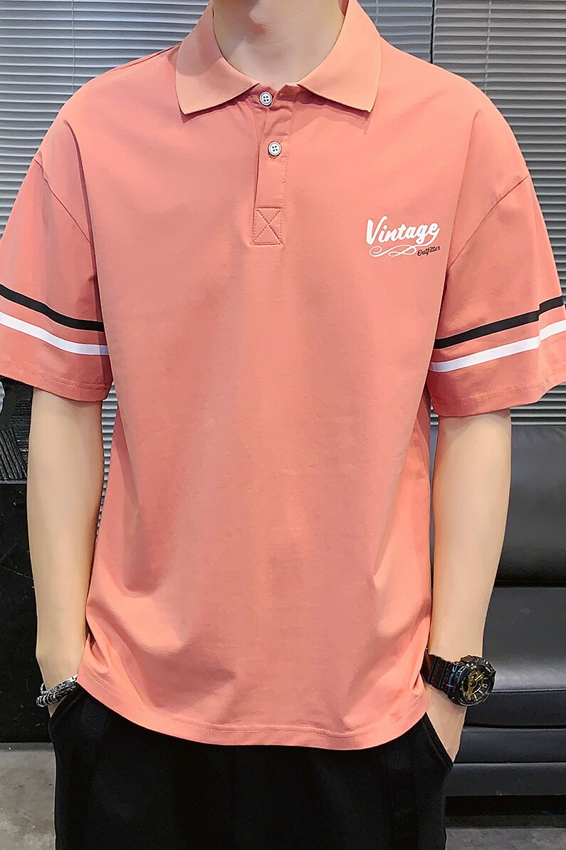 男短袖t恤2021夏季潮流新款青少年百搭polo衫半袖4002-T029,男装T恤,星座1018