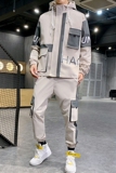 2021青少年开衫男士运动潮流休闲宽松连帽工装套装4002-0808，男装休闲套装，星座1018