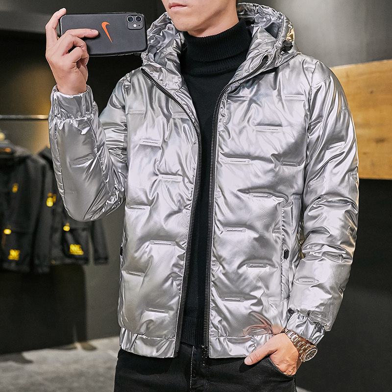 2020主推网红同款连帽亮面羽绒服男潮压花冬季外套4002-Y96,男装棉衣,星座1018