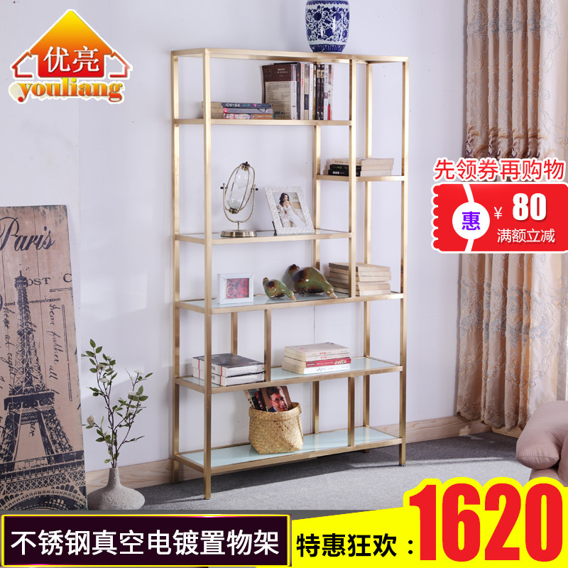 modern Stainless steel bookshelf Toughened glass Wine Shelf Shelving Northern Europe fashion a decoration decorate goods shelvesin the Residential furniture , Shelf , Shelf/Shelf  category - from Buy2taobao.com to provide professional Taobao agent buy service