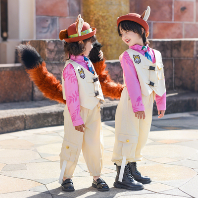 儿童疯狂动物城尼克狐狸cos服装