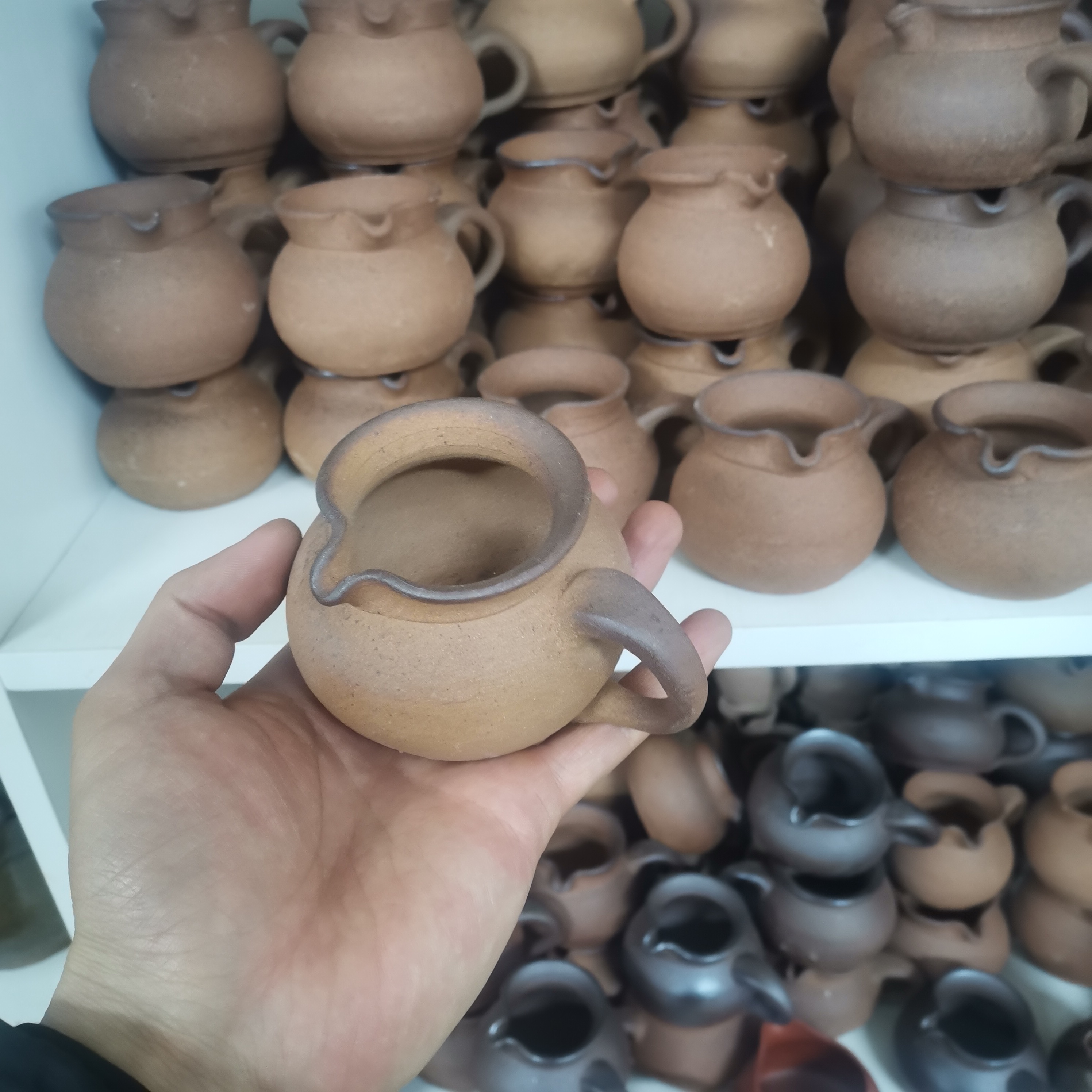 嘉瑞中式土陶手工茶罐无釉耐高温