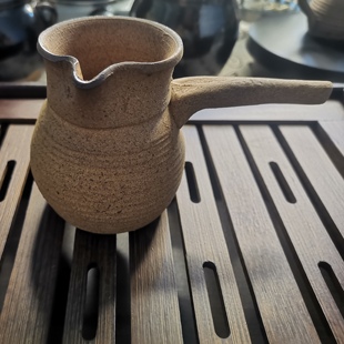 粗陶土陶茶具成县沙坝龙窑柴烧煮罐罐茶茶具手工制作侧把防烫无釉