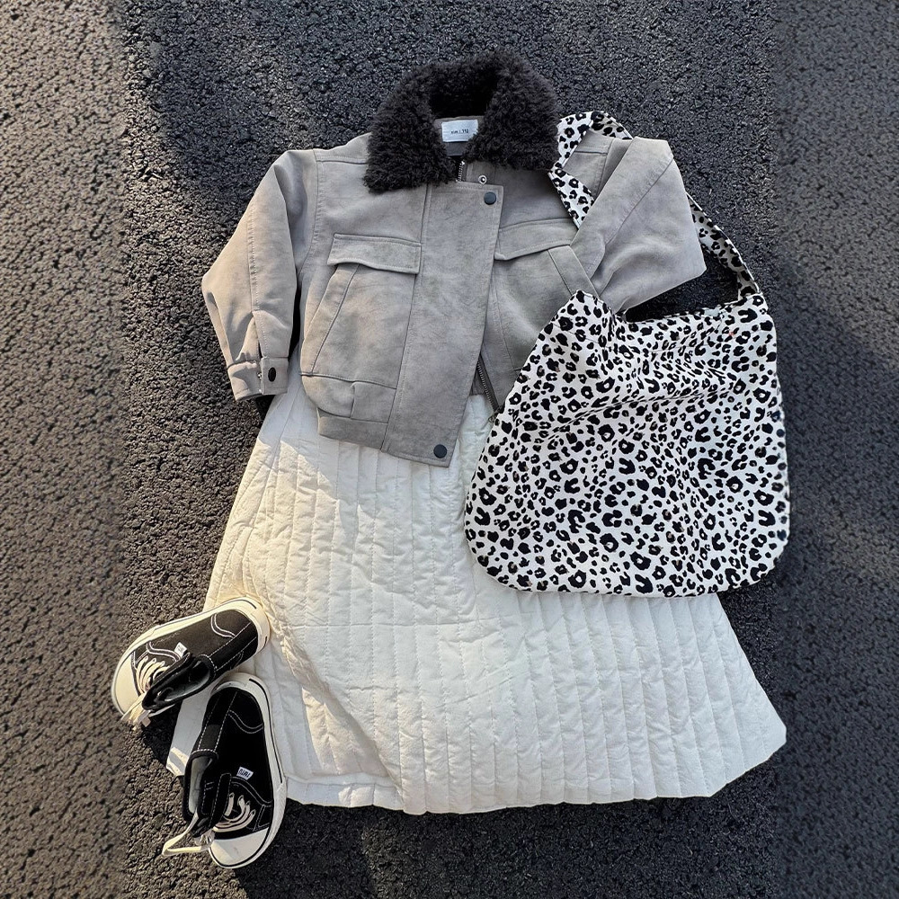 韩国童装女童时尚毛领夹克