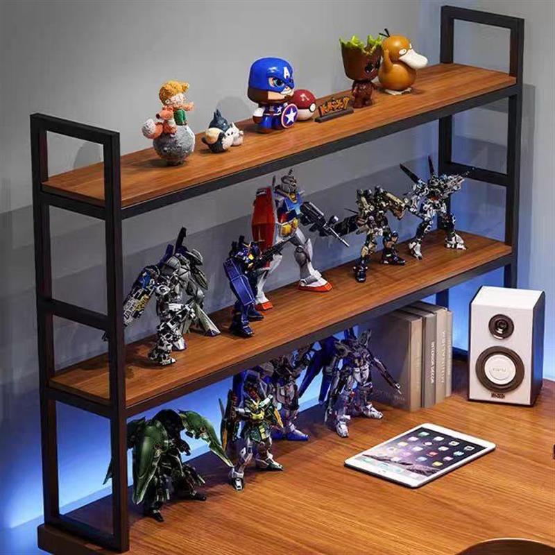 铁艺实木宿舍简易架子书架置物架书架整理收纳架办公桌多层桌面