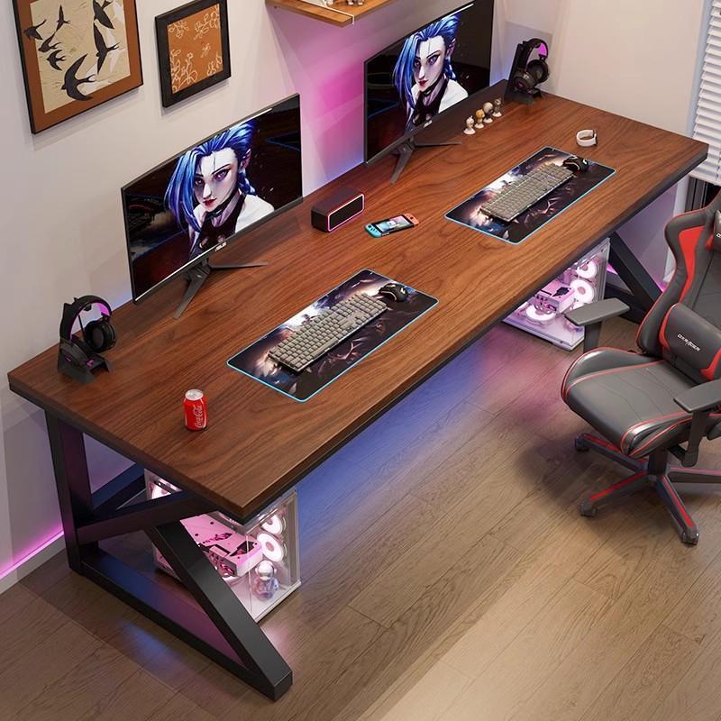 北美大板南美黑胡桃 电脑桌书桌樱桃木  白蜡木 红橡木实木电竞桌