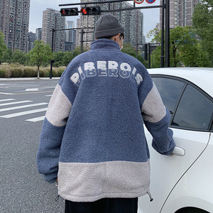 B266-WY-702-P125 原创简约休闲拉链羊羔毛加厚宽松棉衣棉袄图片