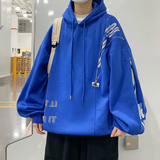B266-WY-221-P6022春潮反光印花宽松休闲大码连帽卫衣，男装卫衣，星座B257-1