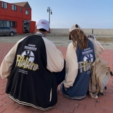 402-5-WY-202-P6522春潮字母刺绣印花宽松vibe棒球服情侣外套，女装短外套，星座B257-1