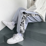 402-5-AK-001-P5021秋男潮流宽松直筒休闲潮牌ins港风运动裤，女装休闲裤，星座B257-1