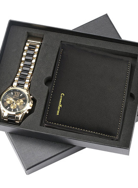 Wristwatch wallet cufflink ballpoint pen Gifts Set for men