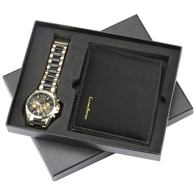Wristwatch wallet cufflink ballpoint pen Gifts Set for men