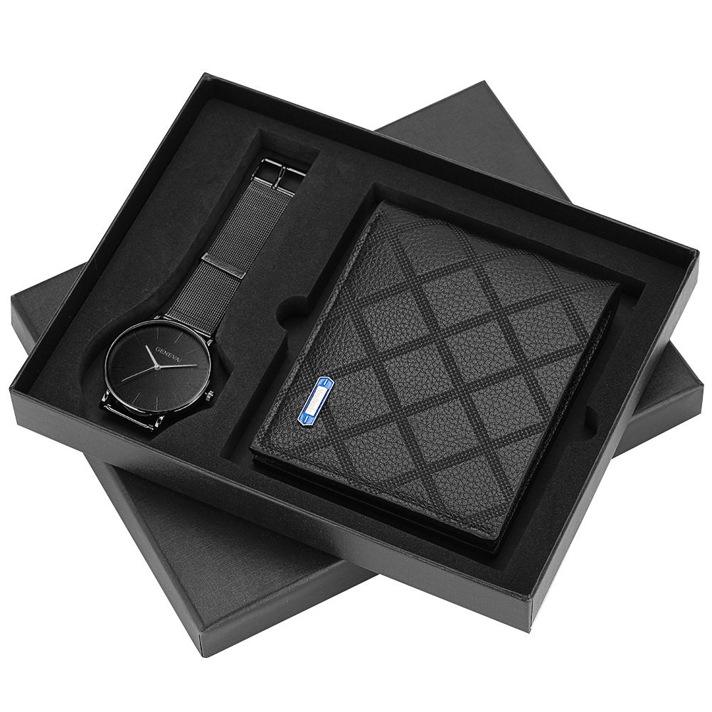 business watch leather wallet gift set for boyfriend men dad
