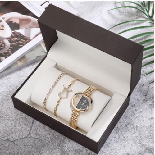 New Quartz Wristwatch Bracelet Gift Set For Men Boyfriend