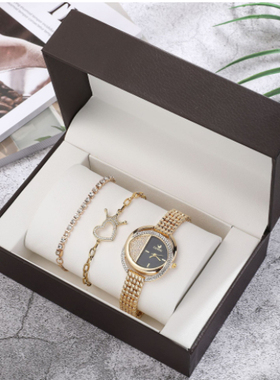 New Quartz Wristwatch Bracelet Gift Set For Men Boyfriend