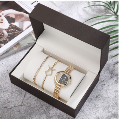 New Quartz Wristwatch Bracelet Gift Set For Men Boyfriend