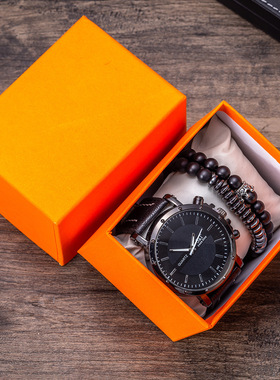 Quartz Wrist Watch Wallet Men Gift Set for Dad Boy friend