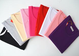 女圆领内衣单件装 全棉宽松上衣中老年纯棉秋衣打底 老人棉毛衫