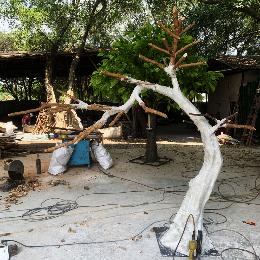 落地装饰大型舞台道具美陈仿真枯树造型树迎客松橱窗造景假树定制