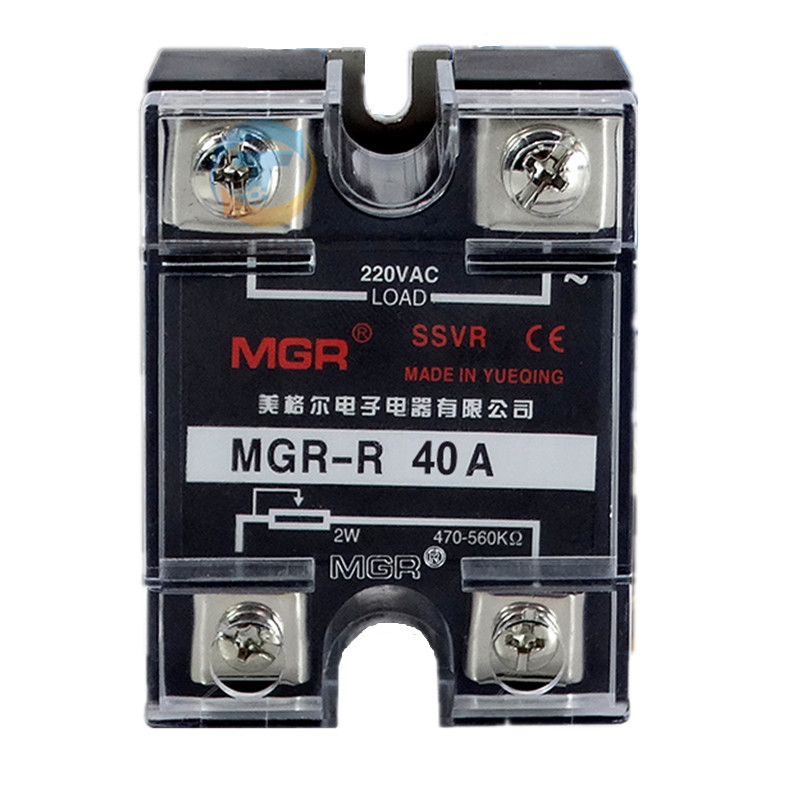 美格尔220V交流电源单相固态调压器MGR SSVR 40A电阻值电压调节器