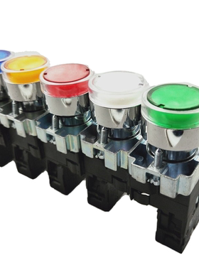 22mm自复位点动带灯按钮开关XB2-BW3361C BW33B1C BW33M1C BW3462